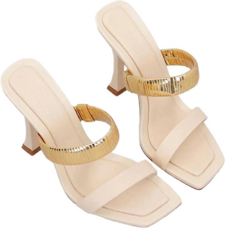 Schutz High Heel Sandals Beige Dames