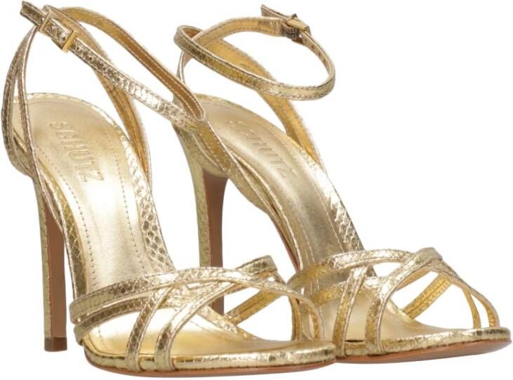 Schutz High Heel Sandals Beige Dames