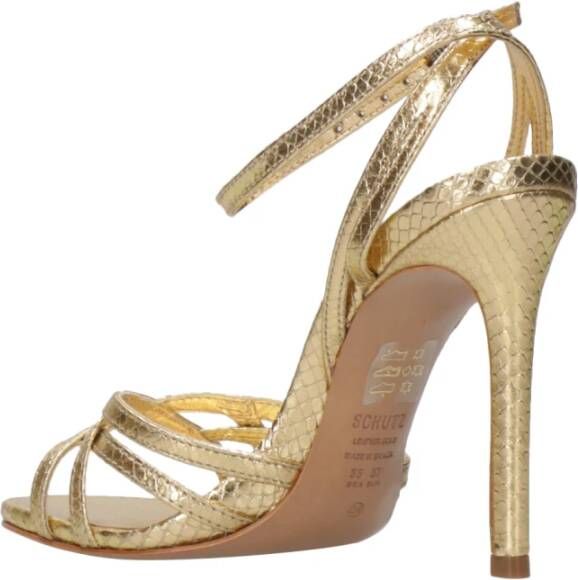 Schutz High Heel Sandals Beige Dames