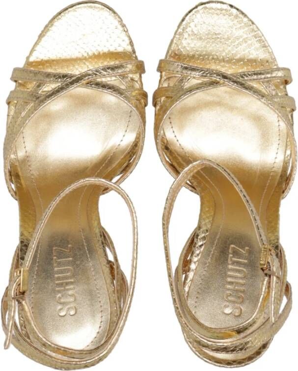 Schutz High Heel Sandals Beige Dames