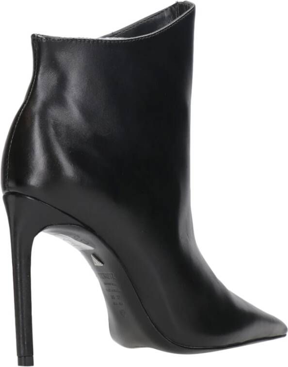 Schutz Zwarte Kwast Stiletto Enkellaarsjes Black Dames