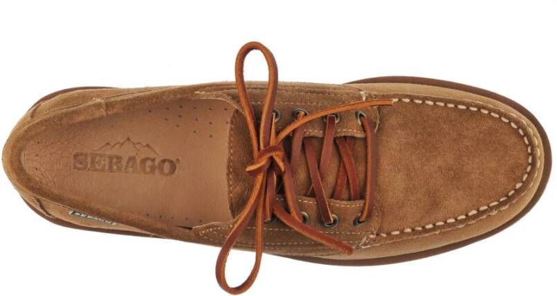 Sebago Beige Camel Askoofield Suède Schoenen Brown Heren