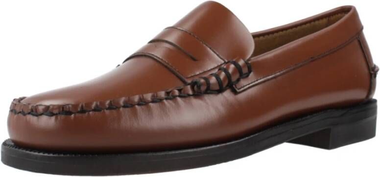 Sebago Bordeaux Leren Loafers Brown Heren