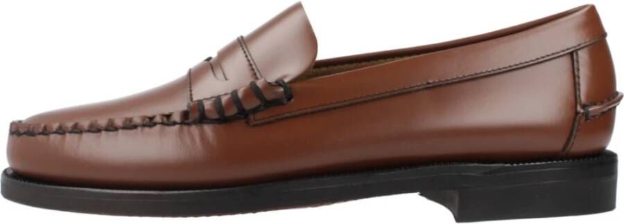 Sebago Bordeaux Leren Loafers Brown Heren