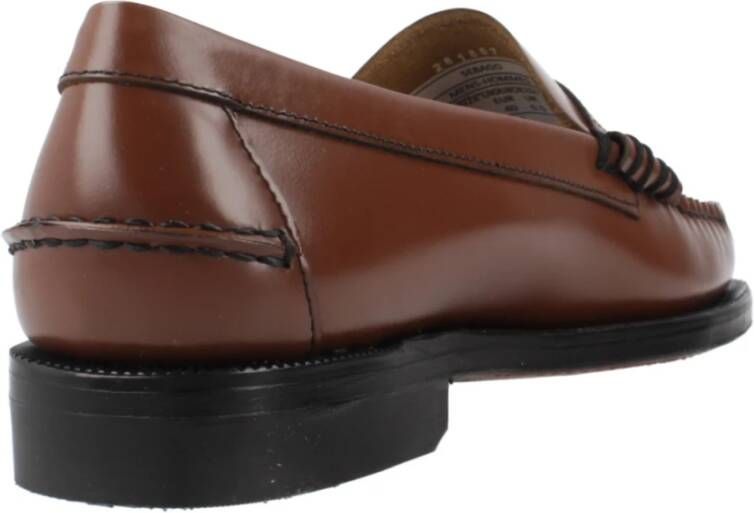 Sebago Bordeaux Leren Loafers Brown Heren