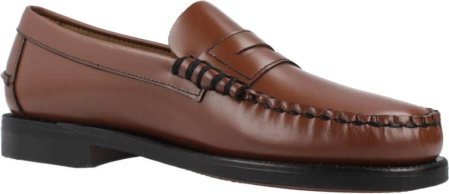 Sebago Bordeaux Leren Loafers Brown Heren