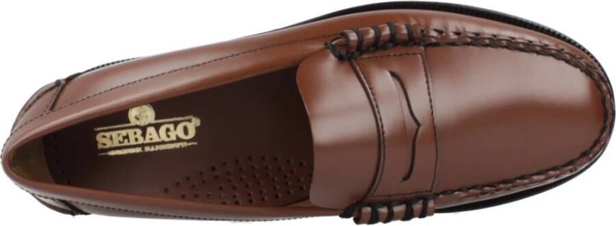 Sebago Bordeaux Leren Loafers Brown Heren