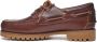 Sebago Handgemaakte Camelkleurige Leren Bootschoenen Brown Heren - Thumbnail 3