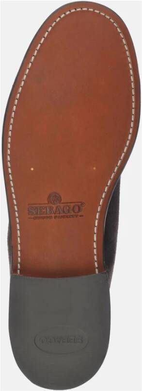 Sebago Bruin Suède Handgestikte Mocassin Brown Heren