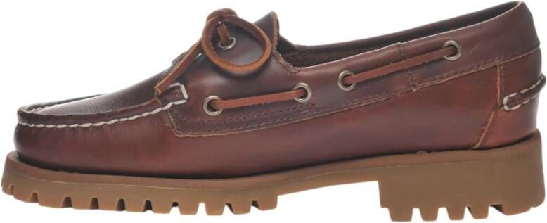 Sebago Bruine Platte Mocassins voor Vrouwen Brown Dames