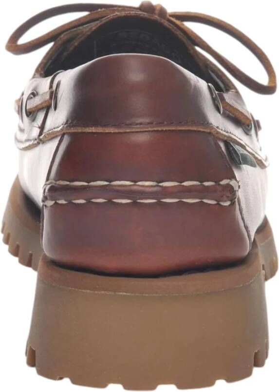 Sebago Bruine Platte Mocassins voor Vrouwen Brown Dames