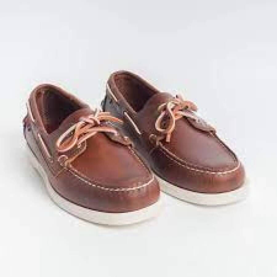 Sebago Bruine Platte Schoenen Brown Heren