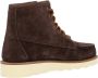 Sebago Bruine Suède Enkellaars Zigzag Stiksels Brown Heren - Thumbnail 4