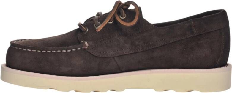 Sebago Bruine Suède Platte Schoenen Brown Heren