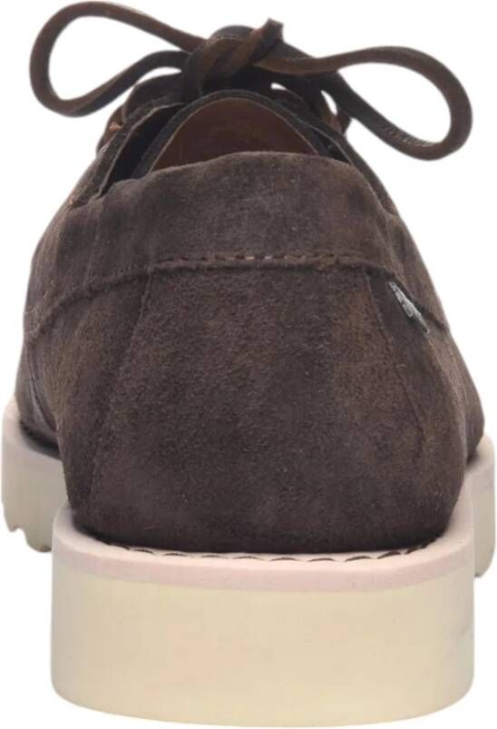 Sebago Bruine Suède Platte Schoenen Brown Heren