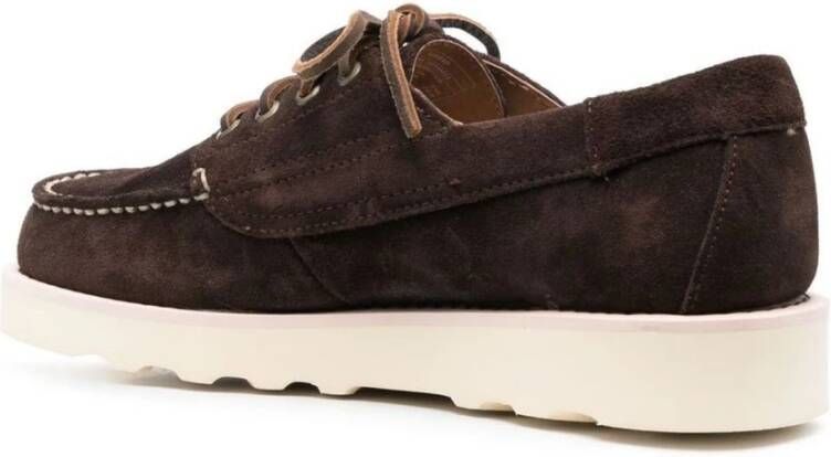 Sebago Bruine Suède Veterschoenen Brown Heren