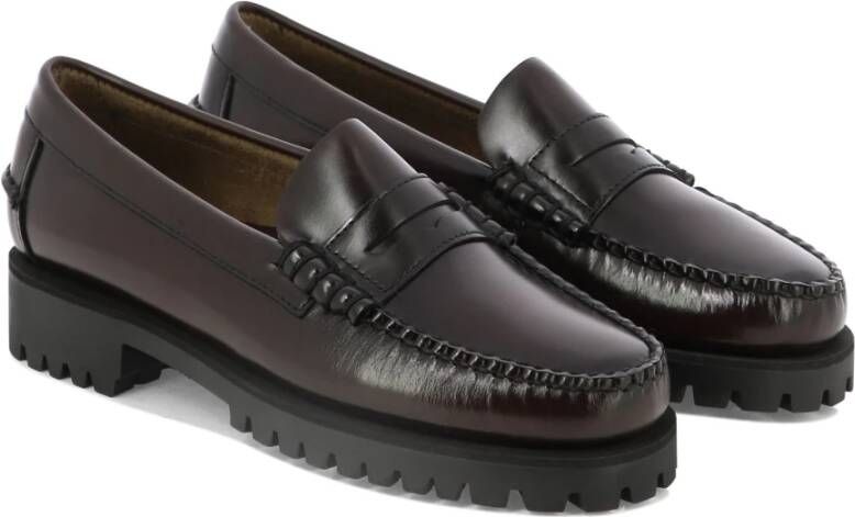 Sebago Dan Lug Leren Loafers Brown Dames