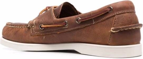 Sebago Docksides Portland Bruin Leren Bootschoenen Brown Heren