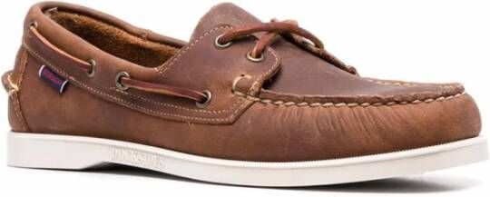 Sebago Docksides Portland Bruin Leren Bootschoenen Brown Heren