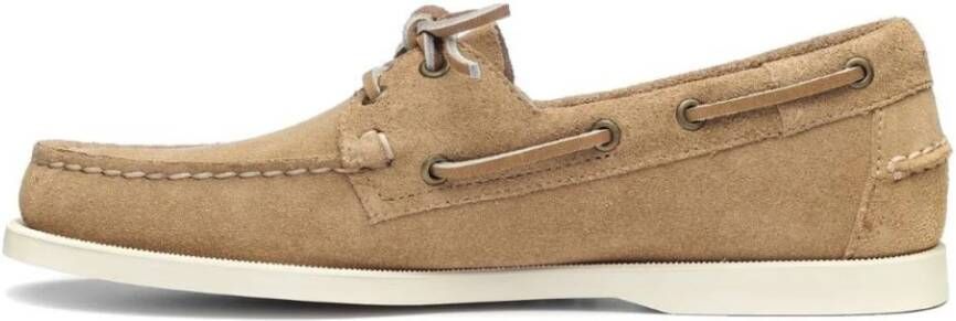 Sebago Elegante Handgemaakte Bootschoenen Beige Heren