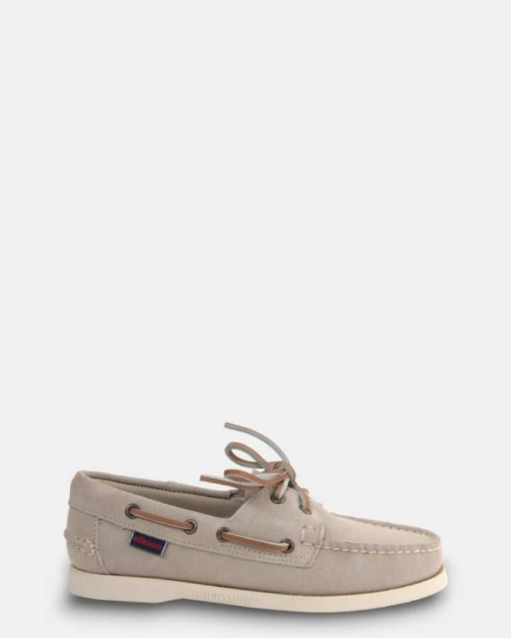 Sebago Grijze Portland Mocassin Schoen Beige Dames