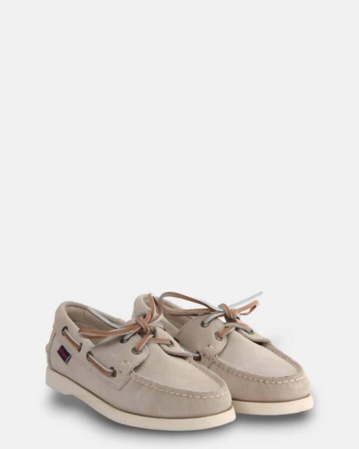 Sebago Grijze Portland Mocassin Schoen Beige Dames