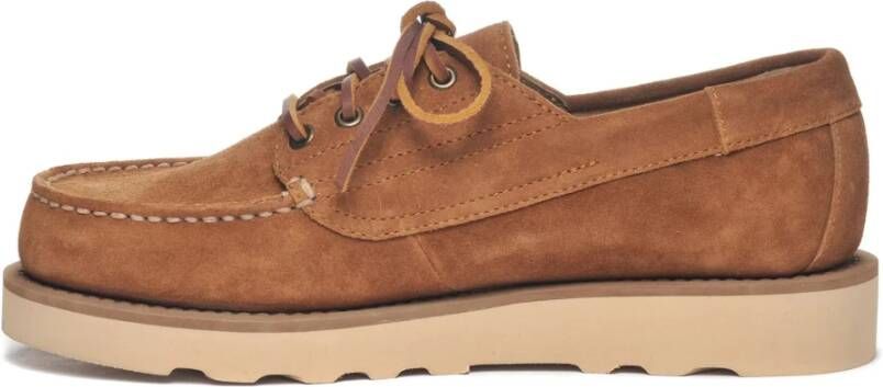 Sebago Handgemaakte suède mocassin met rubberen zool Brown Heren