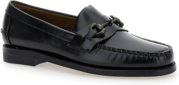 Sebago Klassiek Joe Heren Platte Schoenen Zwart Black Heren