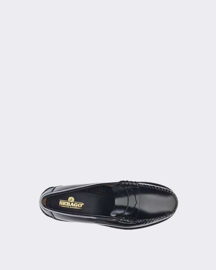 Sebago Klassieke Dan Zwarte Leren Instappers Black Heren