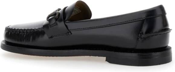 Sebago Klassieke Joe Zwarte Platte Schoenen Black Dames