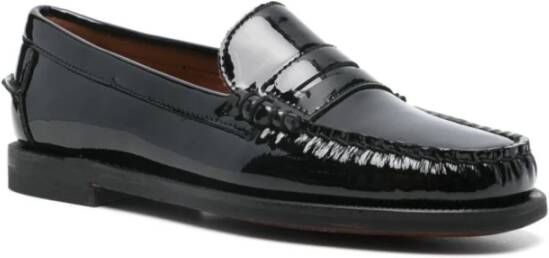 Sebago Klassieke leren sandalen Zwart Slip-On Black Dames