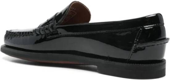 Sebago Klassieke leren sandalen Zwart Slip-On Black Dames