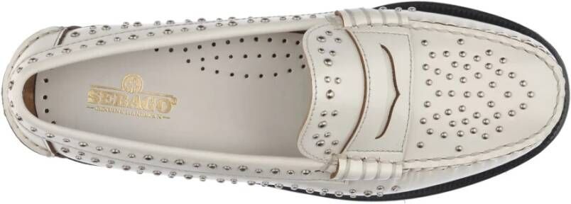 Sebago Klassieke studded loafer leren zool smalle pasvorm White Heren