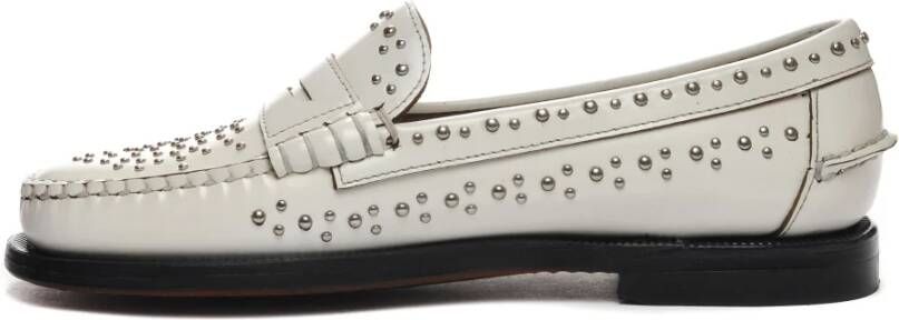 Sebago Klassieke studded loafer leren zool smalle pasvorm White Heren