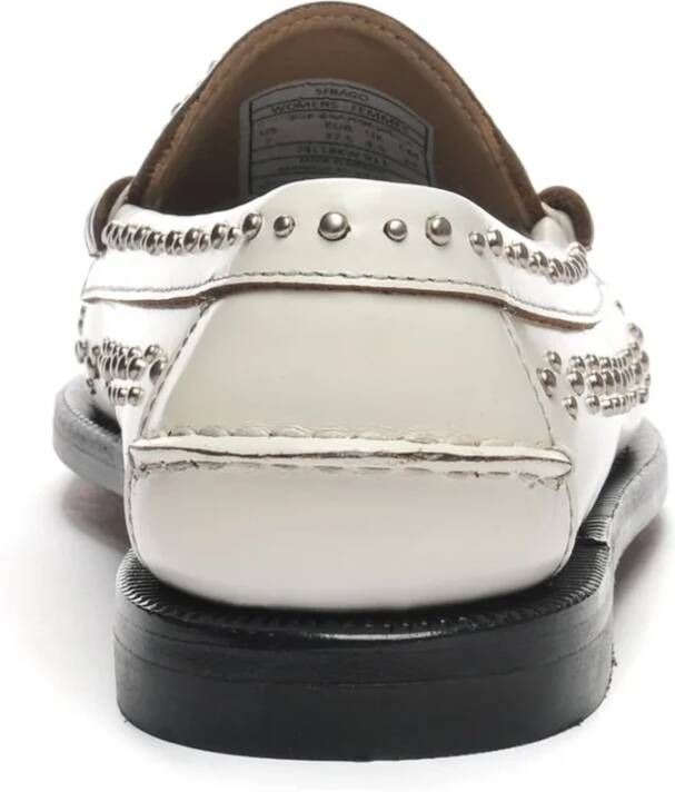 Sebago Klassieke studded loafer leren zool smalle pasvorm White Heren