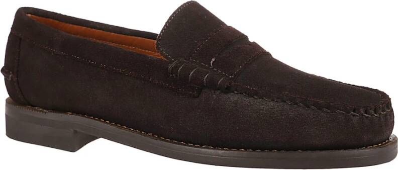 Sebago Klassieke Suède Loafers Brown Heren