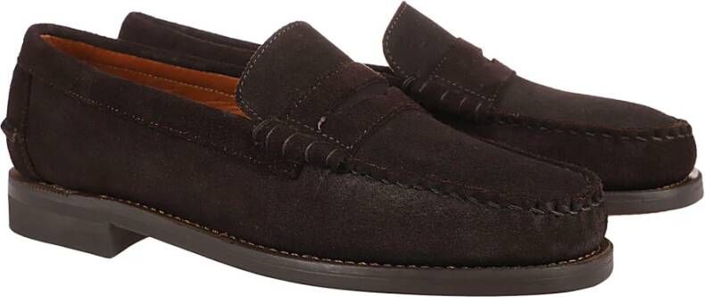 Sebago Klassieke Suède Loafers Brown Heren