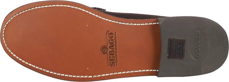 Sebago Klassieke Suède Loafers Brown Heren