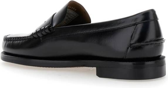 Sebago Klassieke Zwarte Platte Schoenen voor Mannen Black Heren