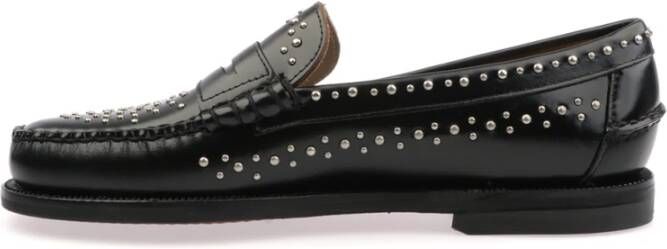 Sebago Leren Loafers voor Vrouwen Black Dames