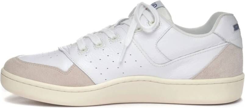 Sebago Leren sneakers met suède en canvas White Dames