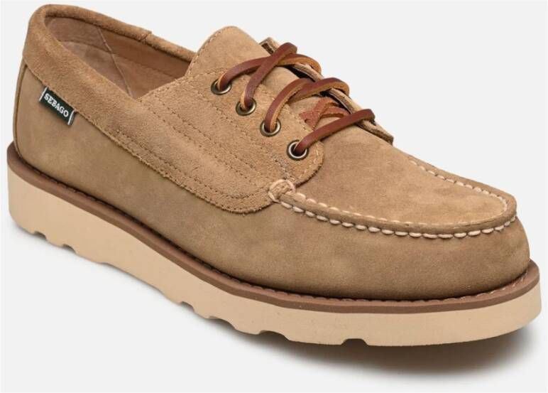 Sebago Licht Beige Suède Field Schoenen Beige Heren