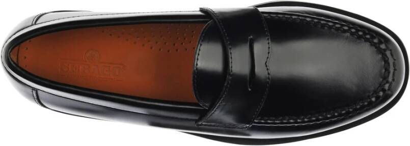 Sebago Met de hand geborstelde leren instapper Black Heren