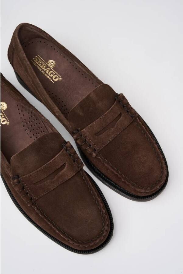 Sebago Met de hand gemaakte Suède Mocassins Brown Heren