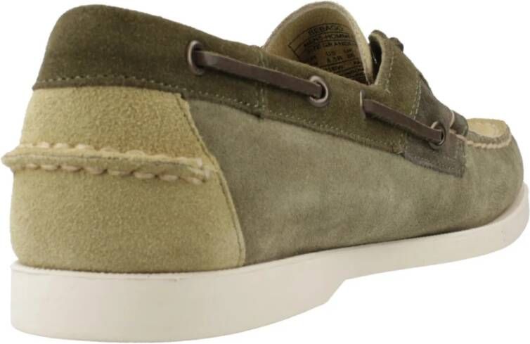 Sebago Nautische Stijl Schoenen voor Mannen Green Heren