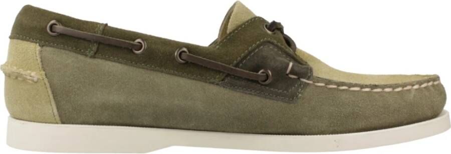 Sebago Nautische Stijl Schoenen voor Mannen Green Heren