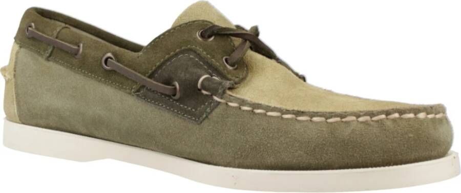 Sebago Nautische Stijl Schoenen voor Mannen Green Heren