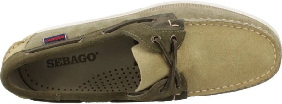 Sebago Nautische Stijl Schoenen voor Mannen Green Heren