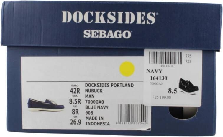 Sebago Nubuck Dockside Sailor Schoenen Blue Heren