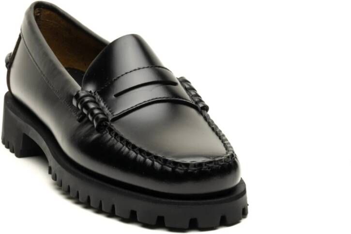 Sebago Platte Zwarte Schoenen DAN LUG Black Dames